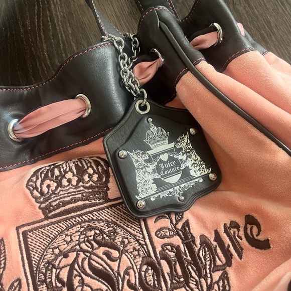 Juicy Couture Pink and Brown Tote Bag - Picture 7 of 13
